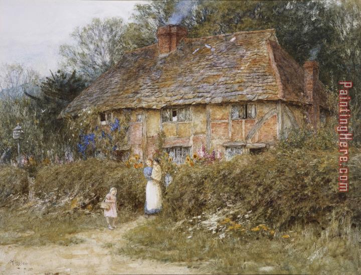 Helen Allingham An Old Surrey Cottage